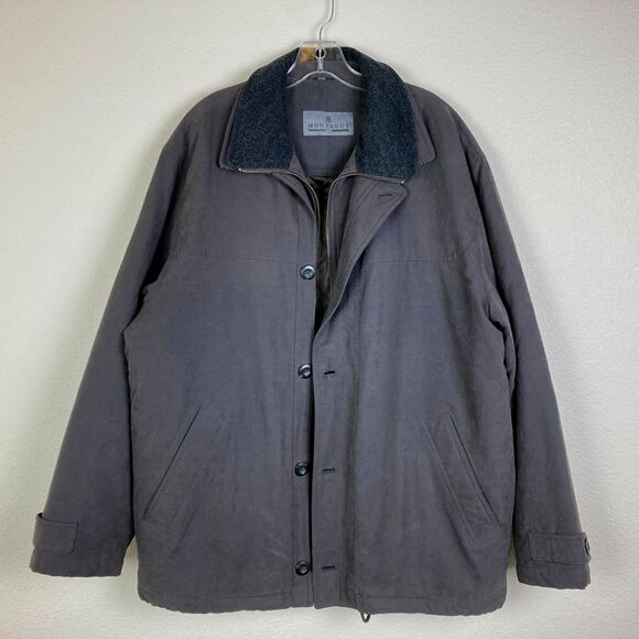 Montegut Paris Men's Coat Field Jacket Men’s XL Gray